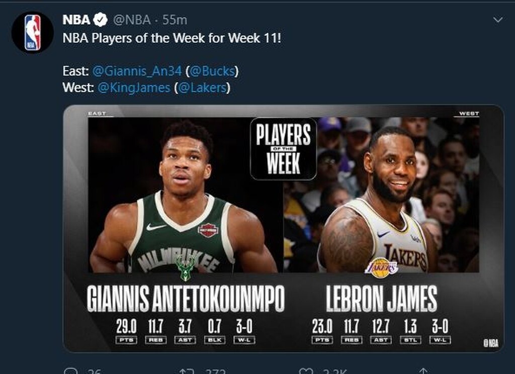 ΝΒΑ: Κορυφαίος στην Ανατολή ο Αντετοκούνμπο (photos)