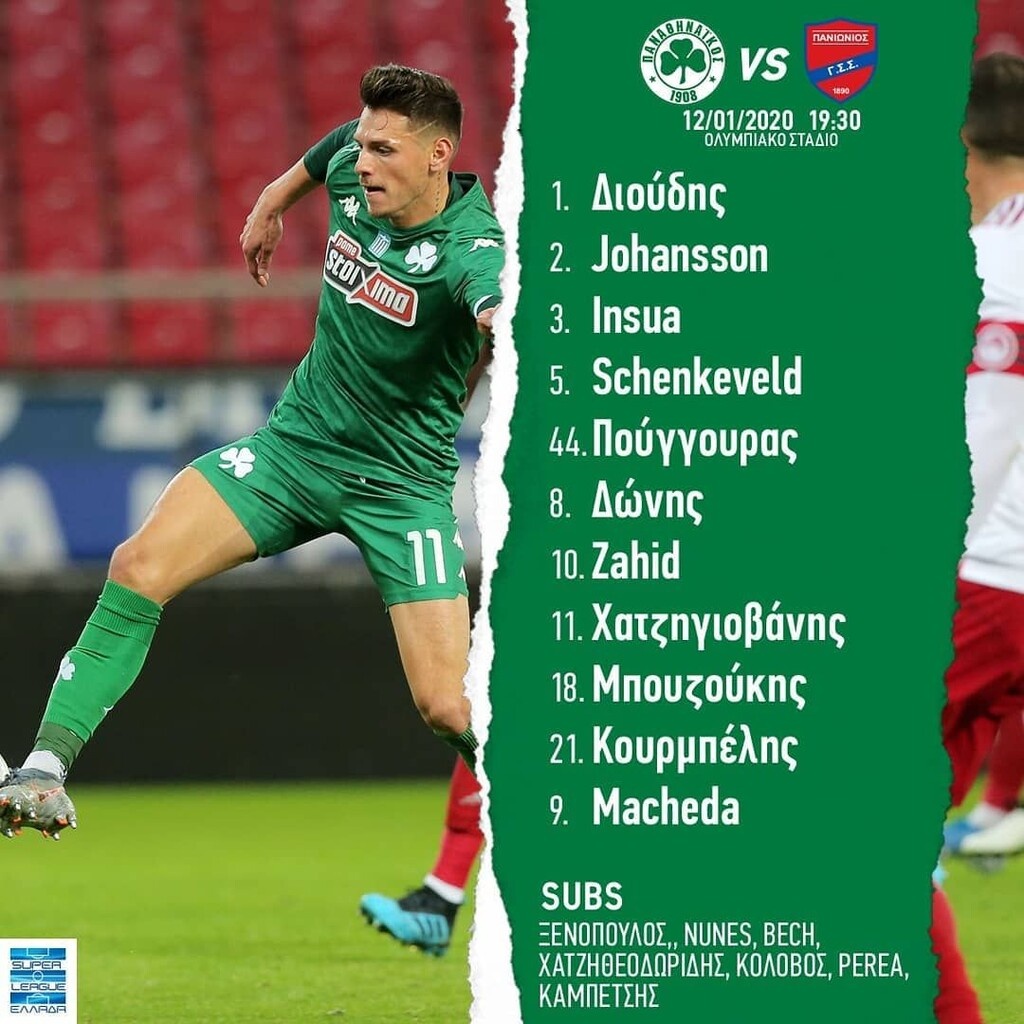 Παναθηναϊκός – Πανιώνιος: Χωρίς εκπλήξεις η «πράσινη» ενδεκάδα (photos)