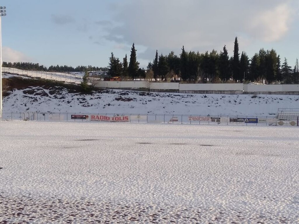 Γ’ Εθνική: Αναβολή αγώνα λόγω… χιονιού (photo)