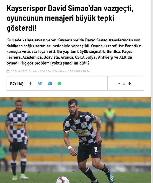 ΑΕΚ: Γι' αυτό χάλασε του Σιμάο στην Καϊσέρισπορ!