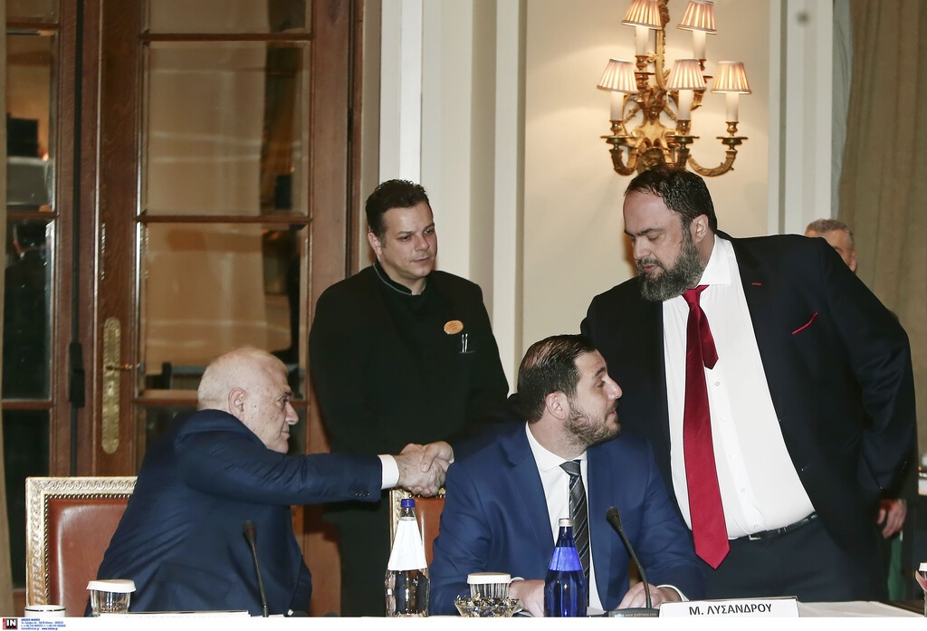 Συνάντηση Big 4: Το τετ α τετ και η χειραψία Μαρινάκη-Μελισσανίδη (photos)