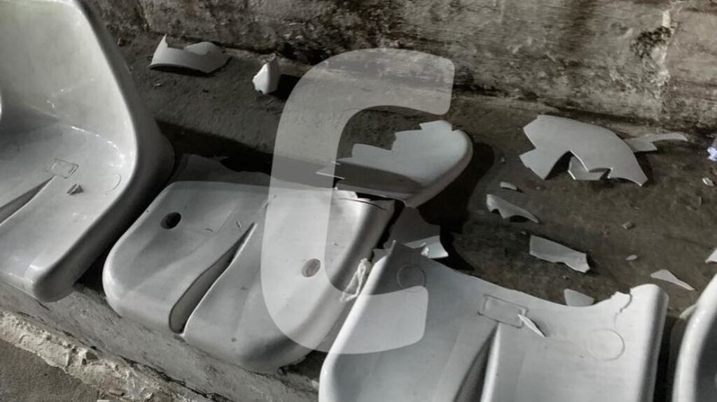 Επεισοδιακό το ΟΦΗ-Ολυμπιακός: Σπασμένα καθίσματα στο «Γεντί Κουλέ», χάος στο πλοίο (photos)