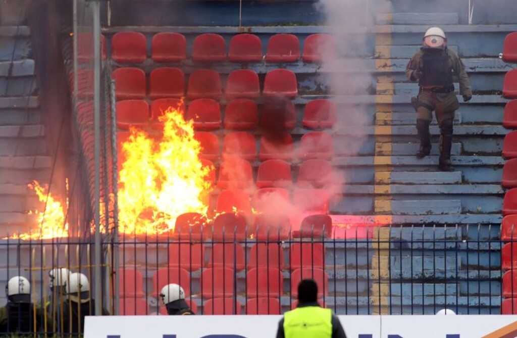 Επεισόδια στη Νέα Σμύρνη: Έπεσε ξύλο στο Πανιώνιος-Ατρόμητος (photos)