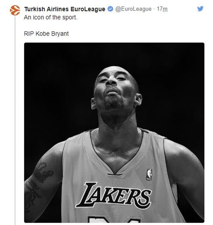 Το «αντίο» της Euroleague και του Μπερτομέου στον Κόμπε Μπράιαντ (photos)