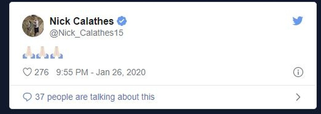 Η προσευχή του Καλάθη για τον Μπράιαντ (photo)