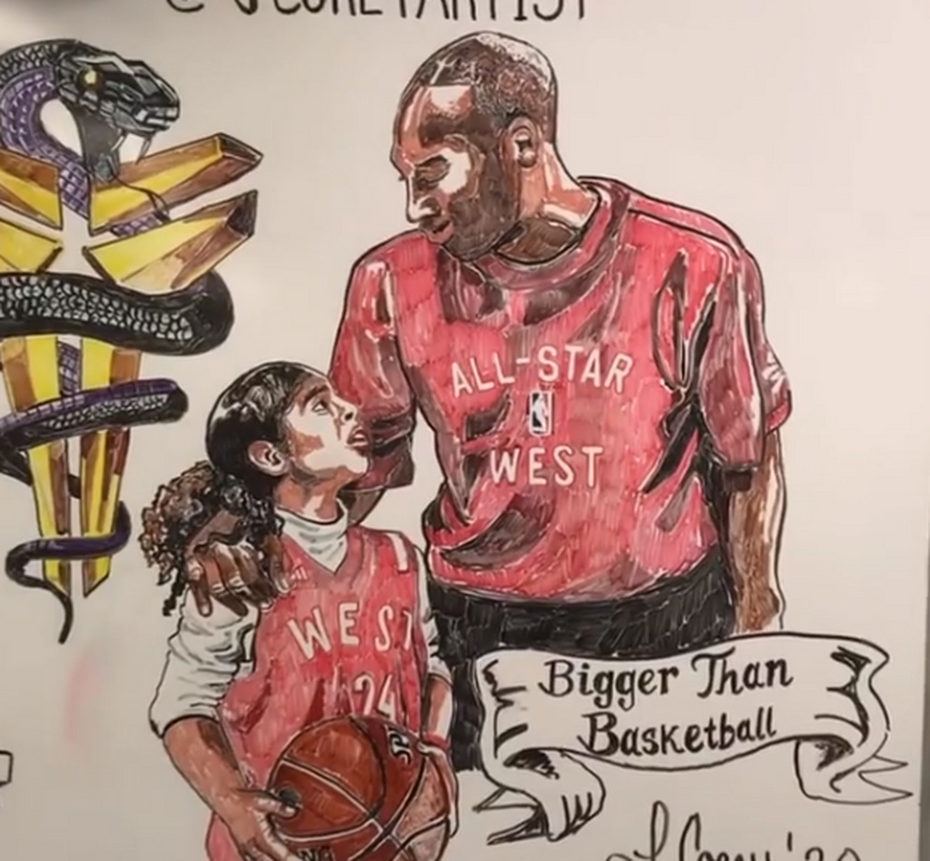 Κόμπι Μπράιαντ: Απίστευτο έργο τέχνης για τον Black Mamba σε λύκειο των ΗΠΑ (video)