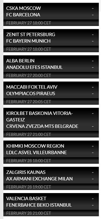 Το υπόλοιπο πρόγραμμα της αγωνιστικής.