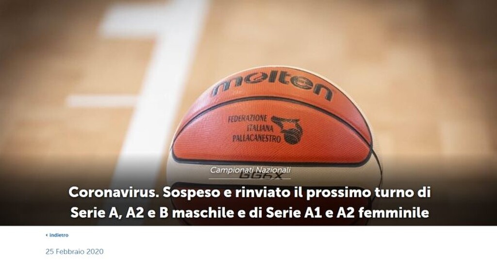 Κοροναϊός: Οριστική αναβολή αγώνων σε όλα τα πρωταθλήματα στην Ιταλία!