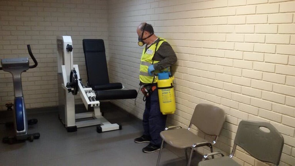 Ολυμπιακός-Παναθηναϊκός ΟΠΑΠ: Απολύμαναν το ΣΕΦ για τον κορωνοϊό (photos)