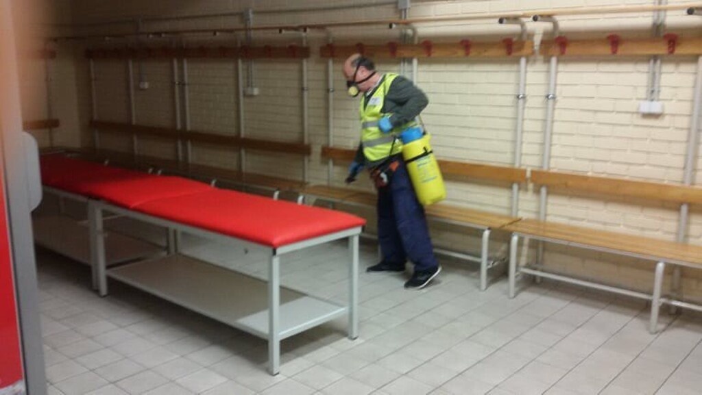 Ολυμπιακός-Παναθηναϊκός ΟΠΑΠ: Απολύμαναν το ΣΕΦ για τον κορωνοϊό (photos)