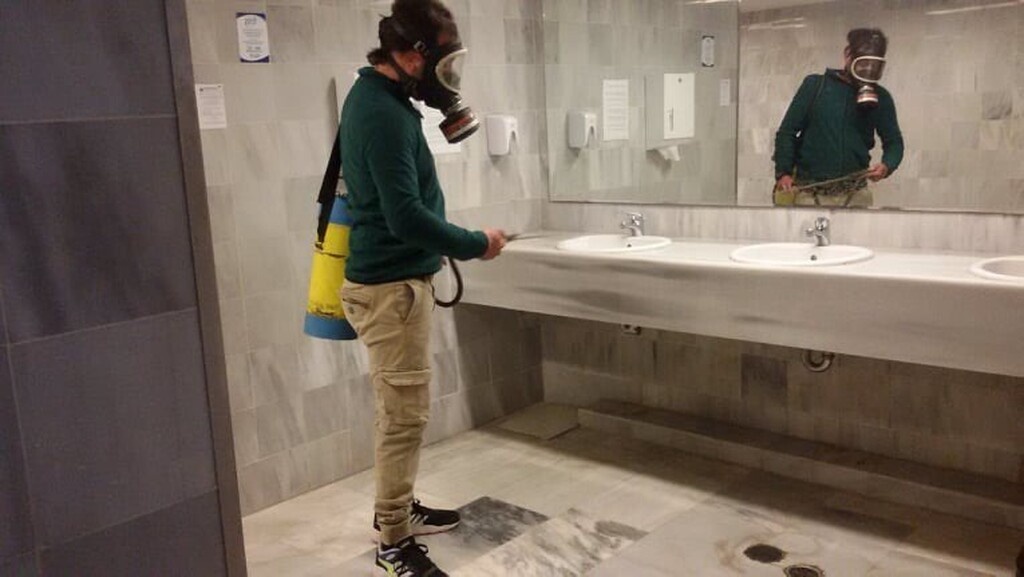 Ολυμπιακός-Παναθηναϊκός ΟΠΑΠ: Απολύμαναν το ΣΕΦ για τον κορωνοϊό (photos)