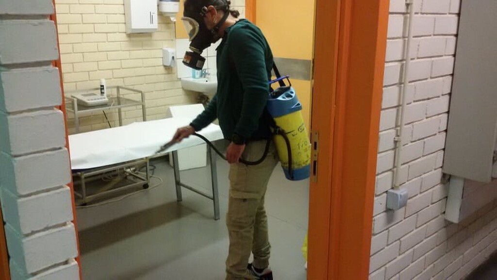 Ολυμπιακός-Παναθηναϊκός ΟΠΑΠ: Απολύμαναν το ΣΕΦ για τον κορωνοϊό (photos)