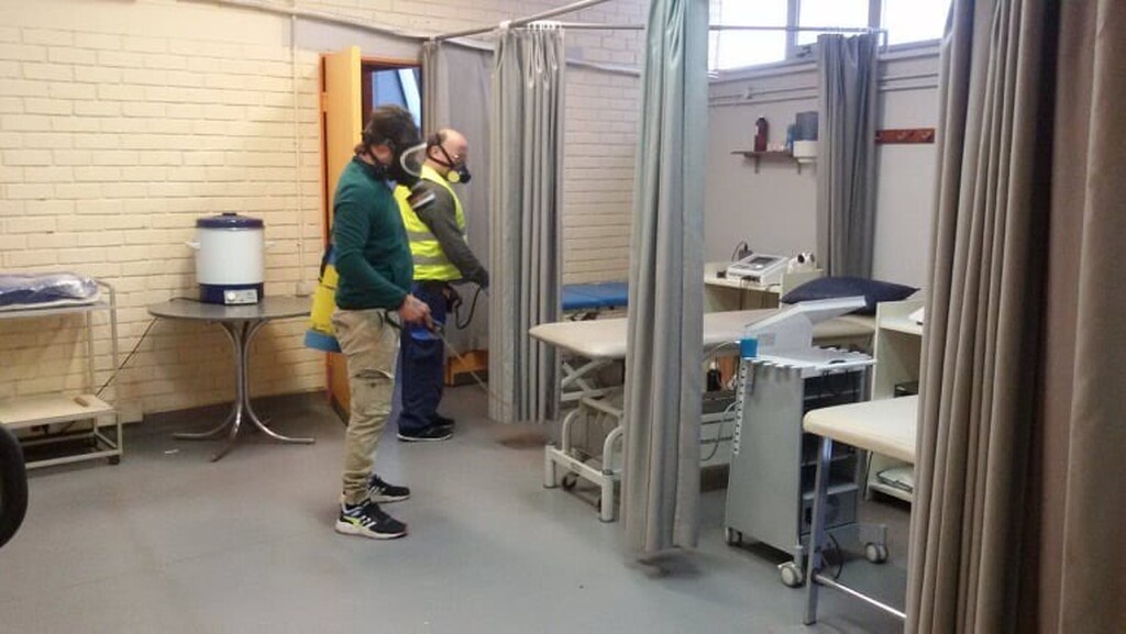 Ολυμπιακός-Παναθηναϊκός ΟΠΑΠ: Απολύμαναν το ΣΕΦ για τον κορωνοϊό (photos)