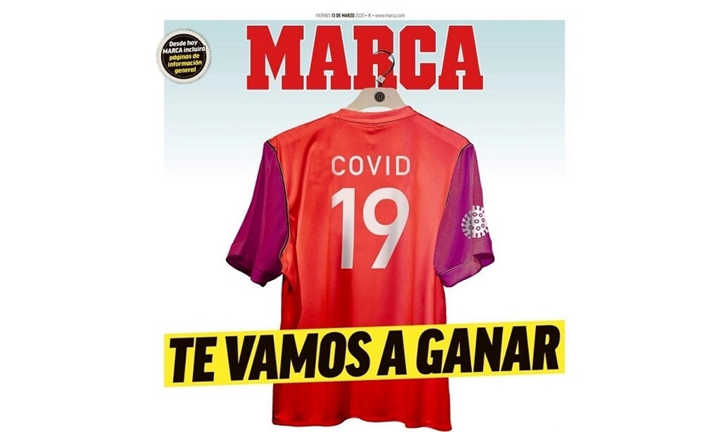 Το πρωτοσέλιδα της Marca για τον Κορονοϊό
