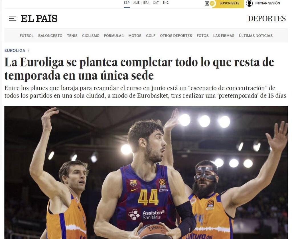El Pais: «Σκέψεις για... τουρνουά της Euroleague στην Αθήνα» (photos)