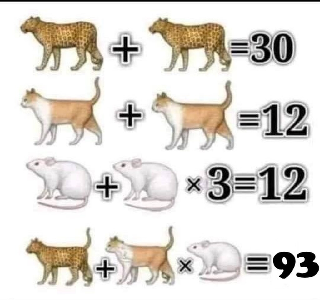 Η λύση έρχεται ως εξής 21+(24x3)=93.