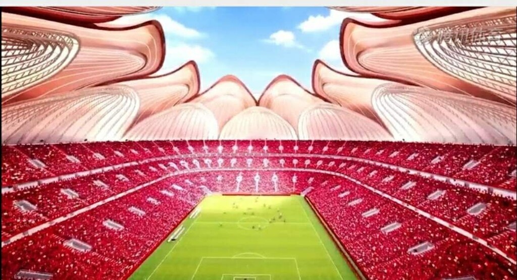 Γκουανγκζού Εβεργκράντε: Το πιο εντυπωσιακό γήπεδο κατασκευάζεται στην Κίνα (photos+video)