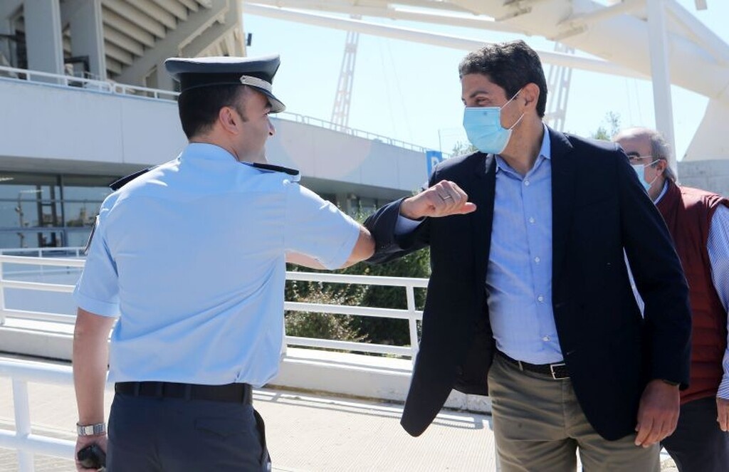 Αυτοψία Αυγενάκη στο ΟΑΚΑ για την τήρηση των μέτρων (photos)