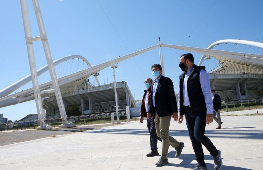 Αυτοψία Αυγενάκη στο ΟΑΚΑ για την τήρηση των μέτρων (photos)