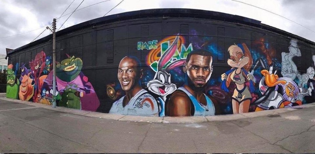 NBA: Το εντυπωσιακό γκράφιτι για το «Space Jam 2» (photos)