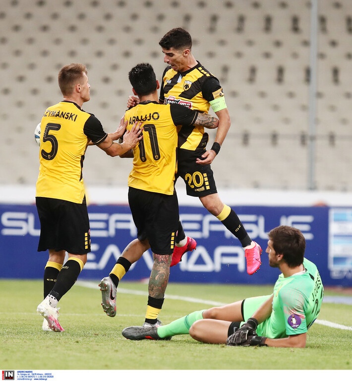 ΑΕΚ-Άρης: Σκόραρε και ξέσπασε ο Αραούχο (photos+video)