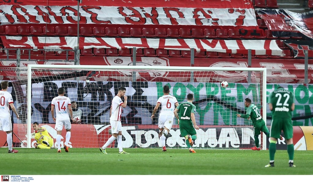 Σκορ 1-1 στο προ διετίας ντέρμπι του Φαλήρου, με τον Παναθηναϊκό σε κατάσταση εκτάκτου ανάγκης στη χειρότερη σεζόν της ιστορίας του (κυρίως για μη αγωνιστικούς λόγους), αλλά να καταφέρνει με παίκτη λιγότερο να ισοφαρίζει και να μη χάνει!