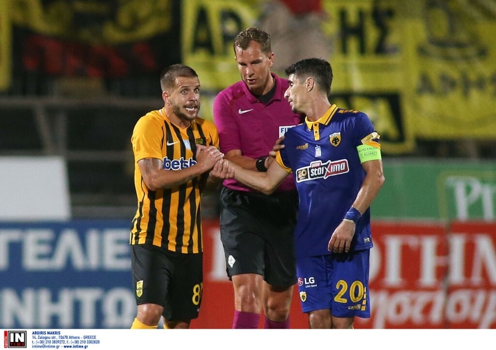 Άρης-ΑΕΚ 2-2: Η ένταση και οι χειρονομίες μετά το γκολ του Λιβάγια (video&photos)