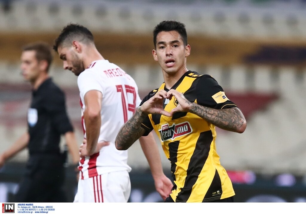 AEK-Ολυμπιακός: H γκάφα του Ελ Αραμπί και το γκολ του Αραούχο (photos)