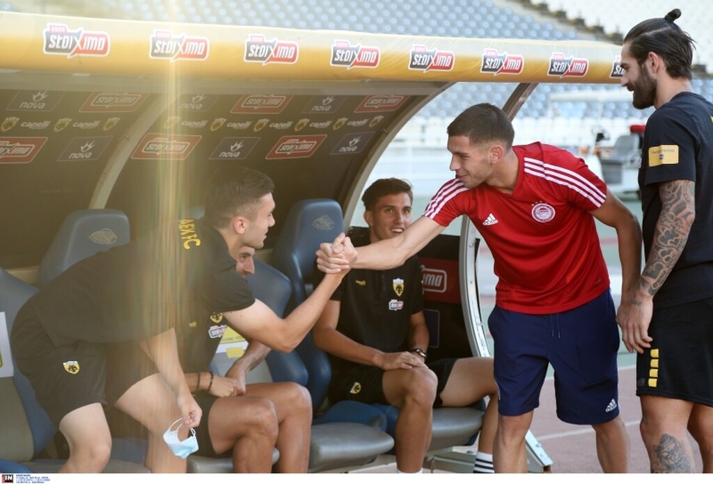 ΑΕΚ-Ολυμπιακός: Το τετ α τετ Λιβάγια-Ραντζέλοβιτς στο ΟΑΚΑ (photos)