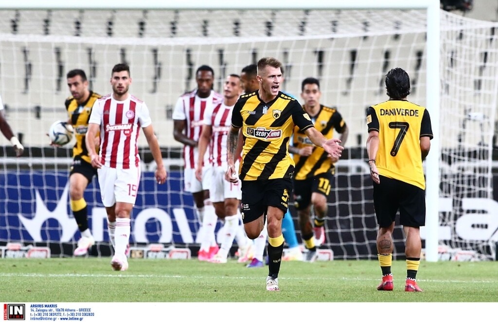 AEK-Ολυμπιακός: H γκάφα του Ελ Αραμπί και το γκολ του Αραούχο (photos)