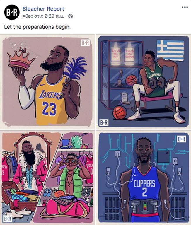 NBA: Το απίθανο σκίτσο με την προετοιμασία των superstars (photos)