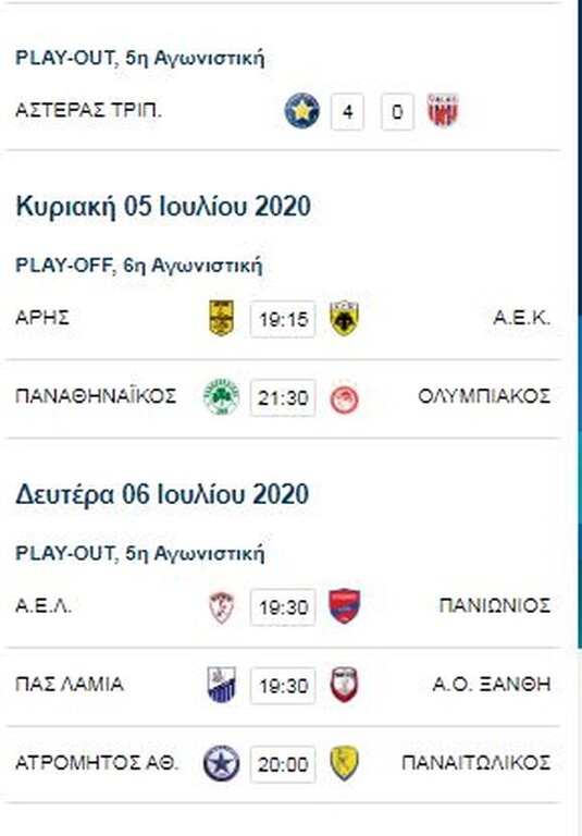 Super League: Η βαθμολογία των πλέι άουτ μετά το ματς στην Τρίπολη (photos)