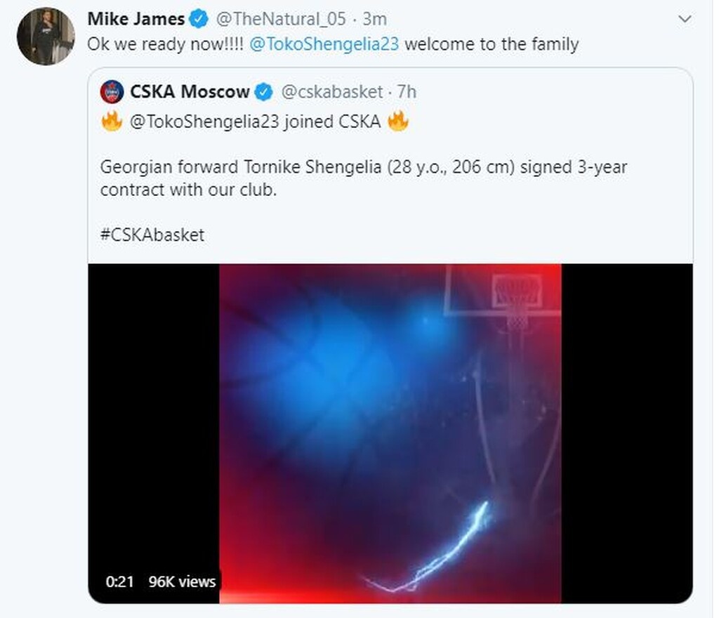 ΤΣΣΚΑ Μόσχας: Καλωσόρισε τον Σενγκέλια ο Τζέιμς (photos)