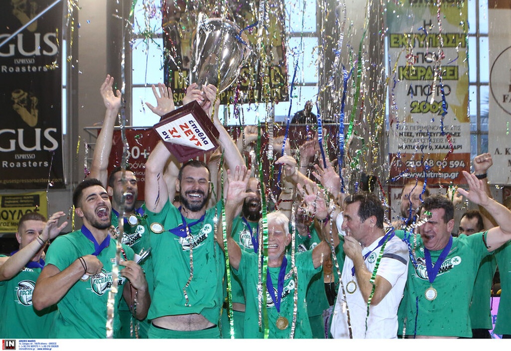 Το «πράσινο» γλέντι τίτλου στο βόλεϊ (videos+photos)