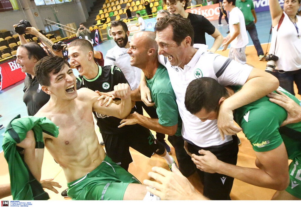 Το «πράσινο» γλέντι τίτλου στο βόλεϊ (videos+photos)