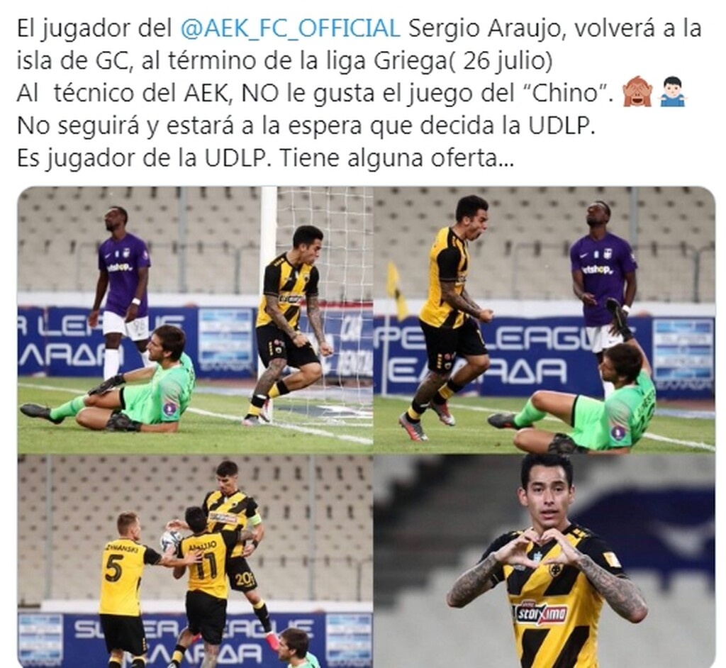 AEK: «Τελειώνει ο Αραούχο» (photo)