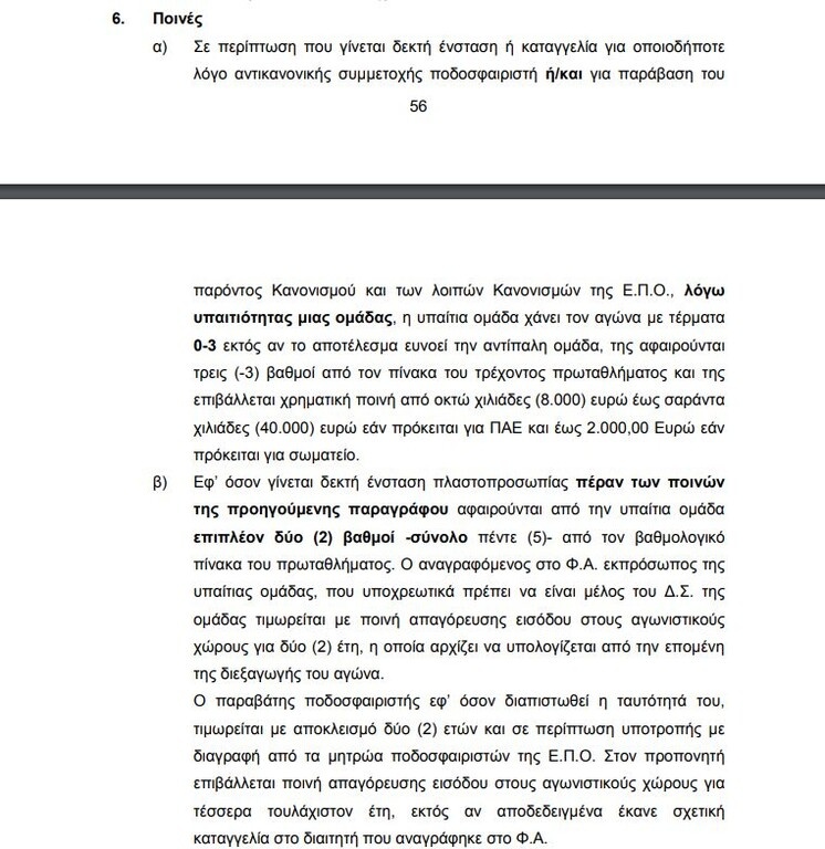 ΑΕΚ – ΠΑΟΚ: Μηδενισμός, αφαίρεση βαθμών και πρόστιμο για τα δελτία!