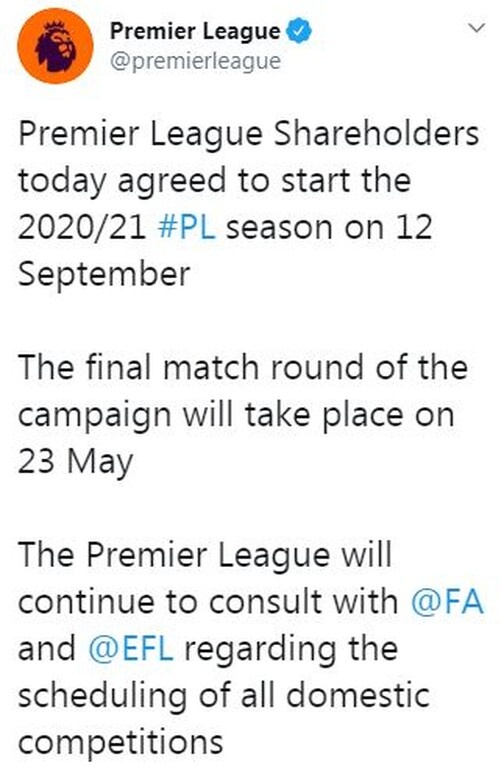 «Σέντρα» στις 12/9 για την Premier League