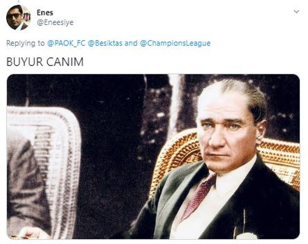 ΠΑΟΚ - Μπεσίκτας: «Επίθεση» Τούρκων με Κεμάλ και φρεγάτες στο Twitter του «Δικέφαλου» (photos)