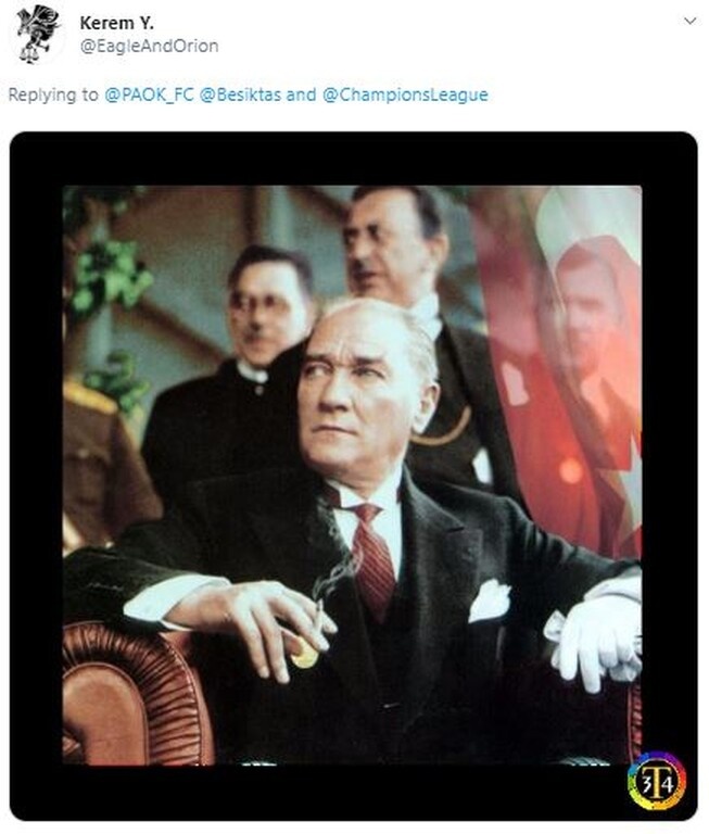 ΠΑΟΚ - Μπεσίκτας: «Επίθεση» Τούρκων με Κεμάλ και φρεγάτες στο Twitter του «Δικέφαλου» (photos)
