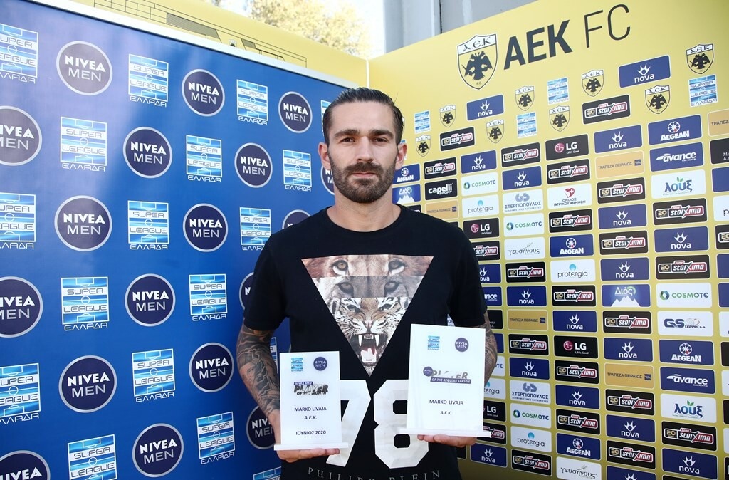 ΑΕΚ: Το βραβείο του κορυφαίου της σεζόν στον Λιβάγια (photos+video)
