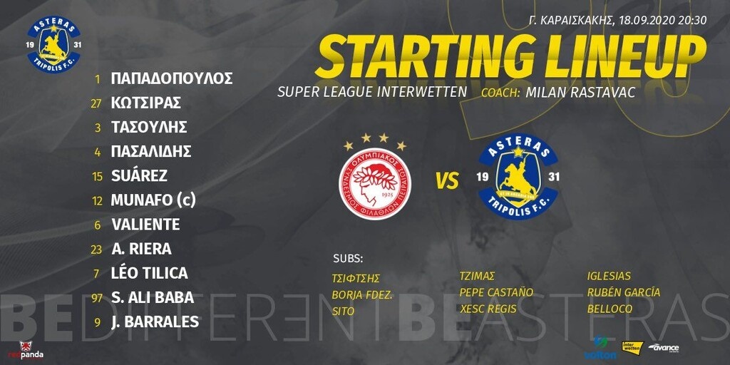 Ολυμπιακός – Αστέρας Τρίπολης: Τρεις αλλαγές σε σχέση με Παναθηναϊκό (photos)