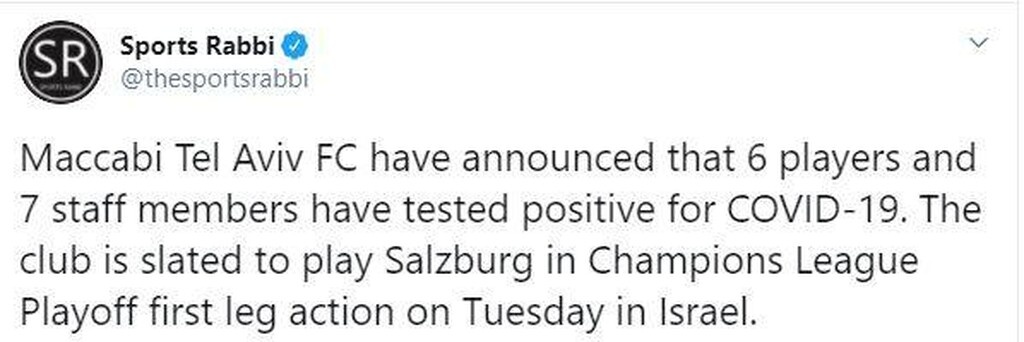 «Συναγερμός» στη Μακάμπι του Δώνη, 13 κρούσματα κορονοϊού (photo)