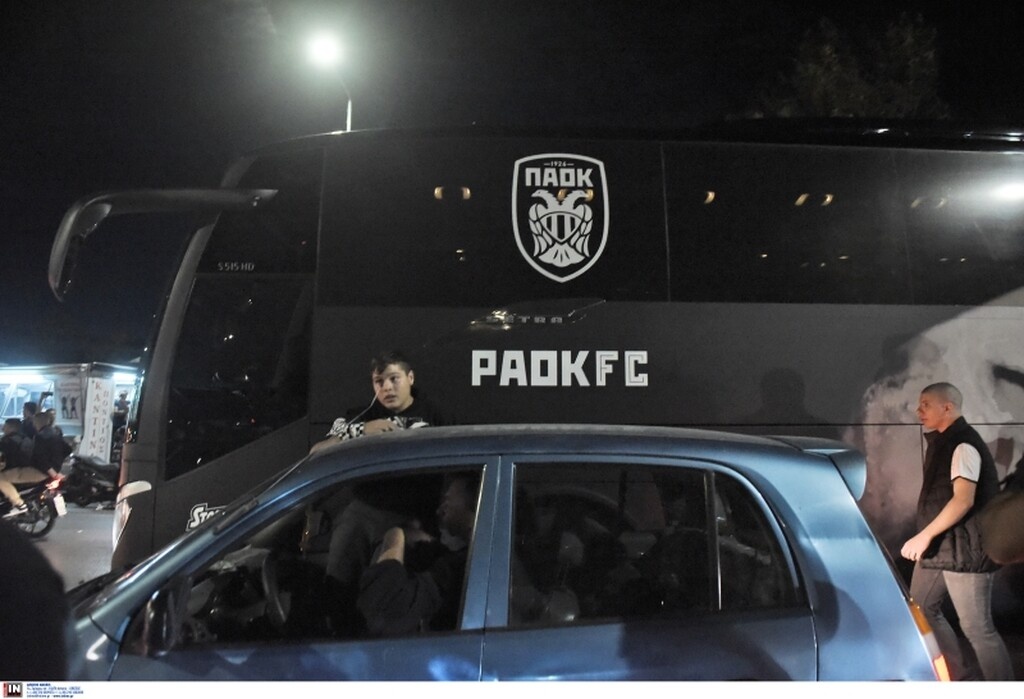 ΠΑΟΚ-Κράσνονταρ: Το επικό πανό και ο χαμός μέχρι την Τούμπα (photos)