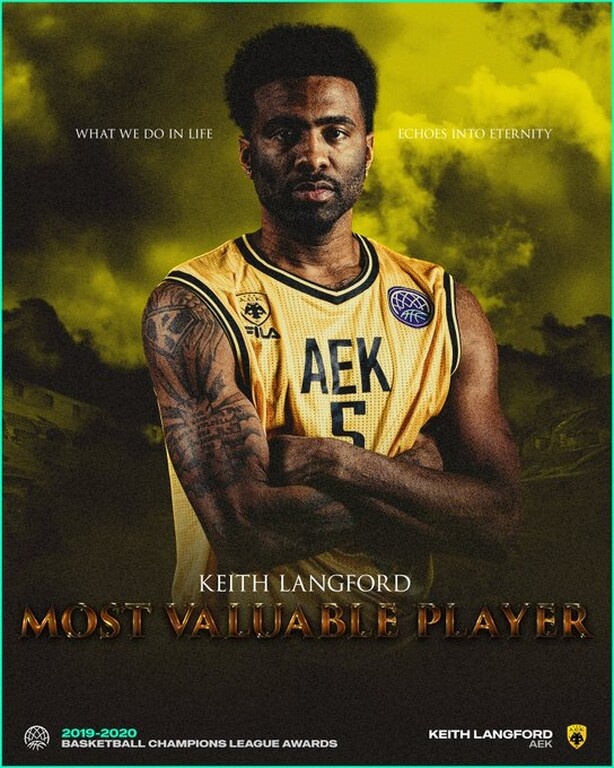 Μεγάλη διάκριση για την ΑΕΚ: MVP στο BCL ο Λάνγκφορντ (photos)