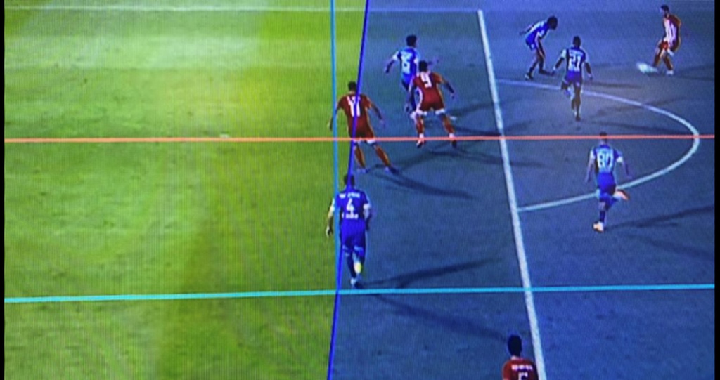 Η φωτογραφία με τις γραμμές του οφσάιντ από την ΚΕΔ