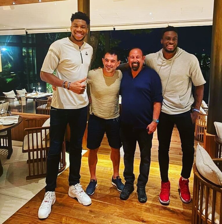 Η συνάντηση Καραγκούνη, Αντετοκούνμπο (photos)