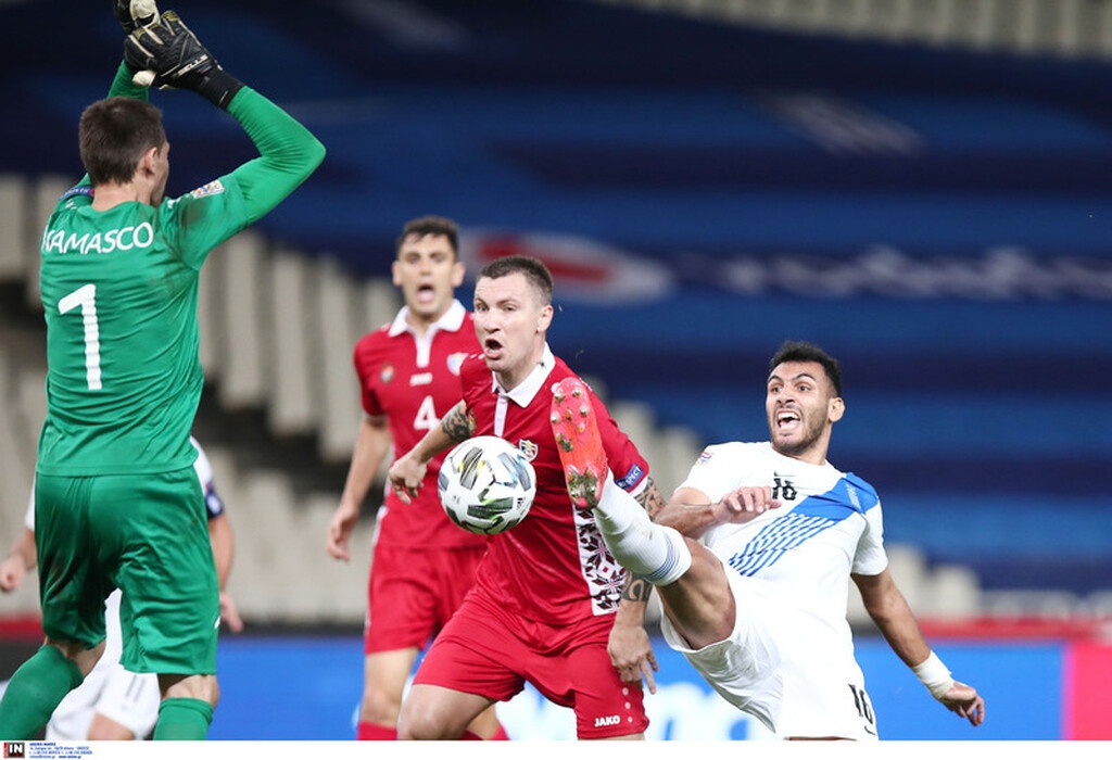 Ελλάδα-Μολδαβία 2-0: Σβηστά στην κορυφή με Μπακασέτα, Μάνταλο (video+photos)