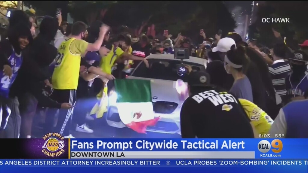 Επεισόδια στους πανηγυρισμούς των οπαδών των Λέικερς (photos+video)