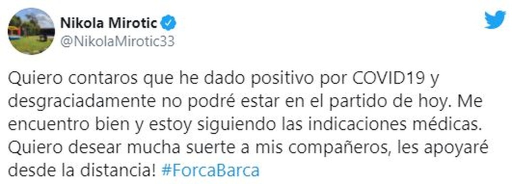«Συναγερμός» στην Μπαρτσελόνα: Θετικός στον κορονοϊό ο Μίροτιτς (photos)
